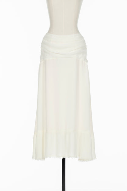 SHEER GEORGETTE PLEATED SKIRT - FETICO
