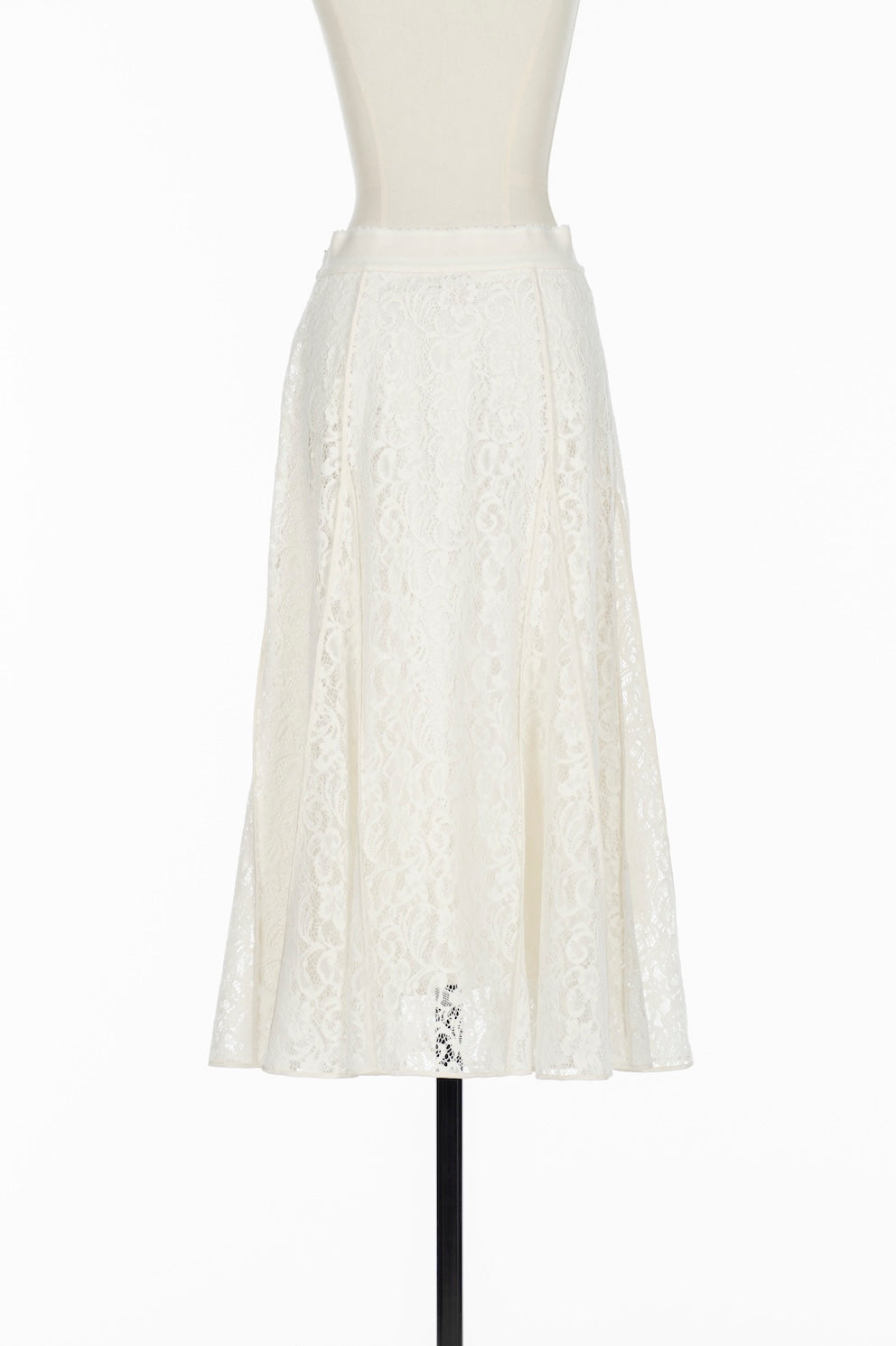 FLOCKED LACE FLARED SKIRT - FETICO
