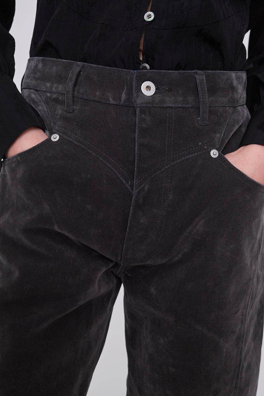 FLOCKED DENIM SLIM JEANS - FETICO