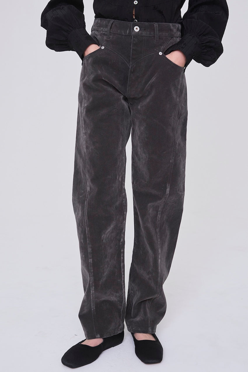 FLOCKED DENIM SLIM JEANS - FETICO