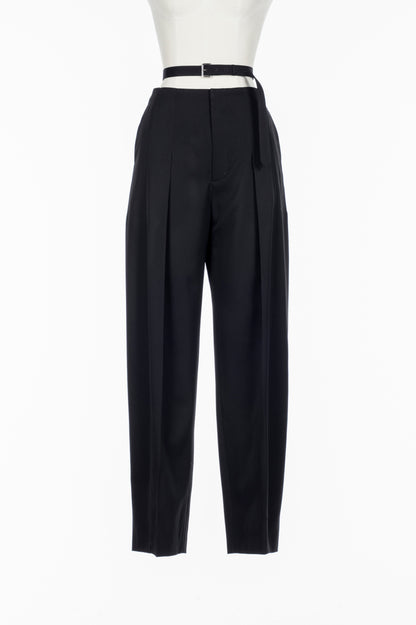 FLANNEL BELTED TROUSERS - FETICO