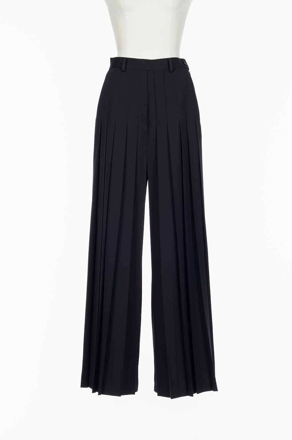 FINE WOOL SUITING PLEATED TROUSERS - FETICO