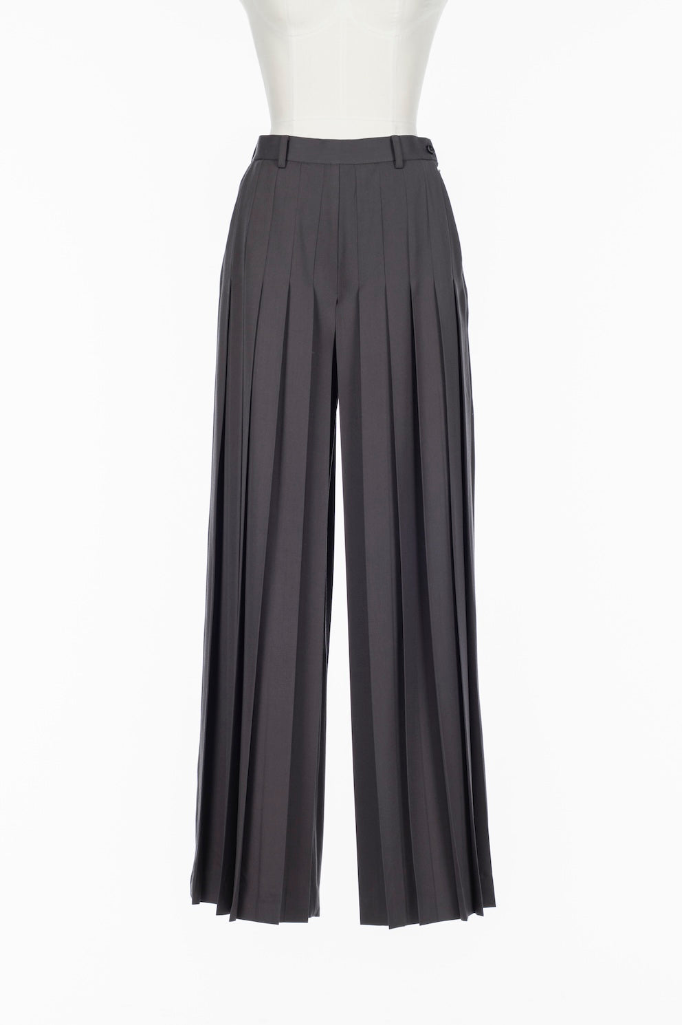 FINE WOOL SUITING PLEATED TROUSERS - FETICO
