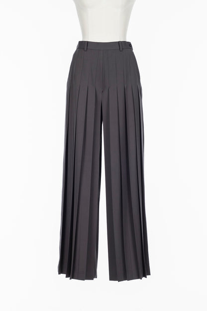 FINE WOOL SUITING PLEATED TROUSERS - FETICO