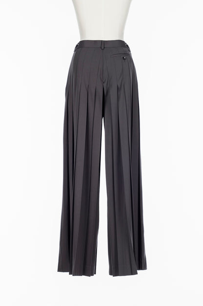 FINE WOOL SUITING PLEATED TROUSERS - FETICO