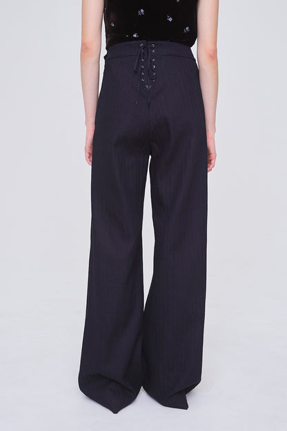 STRIPE JAQUARD DENIM SAILOR TROUSERS - FETICO