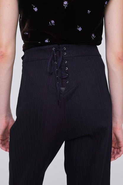 STRIPE JAQUARD DENIM SAILOR TROUSERS - FETICO