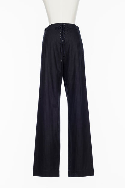 STRIPE JAQUARD DENIM SAILOR TROUSERS - FETICO