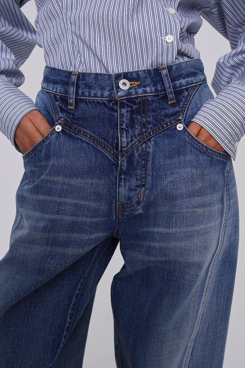 ORGANIC COTTON DENIM STRAIGHT JEANS - FETICO