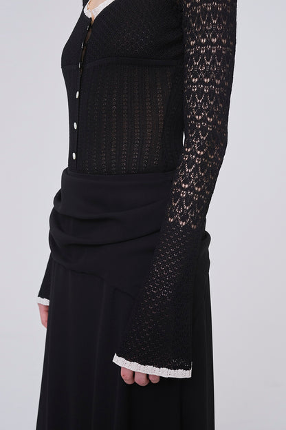 LACE KNIT SWEETHEART BODYSUIT - FETICO