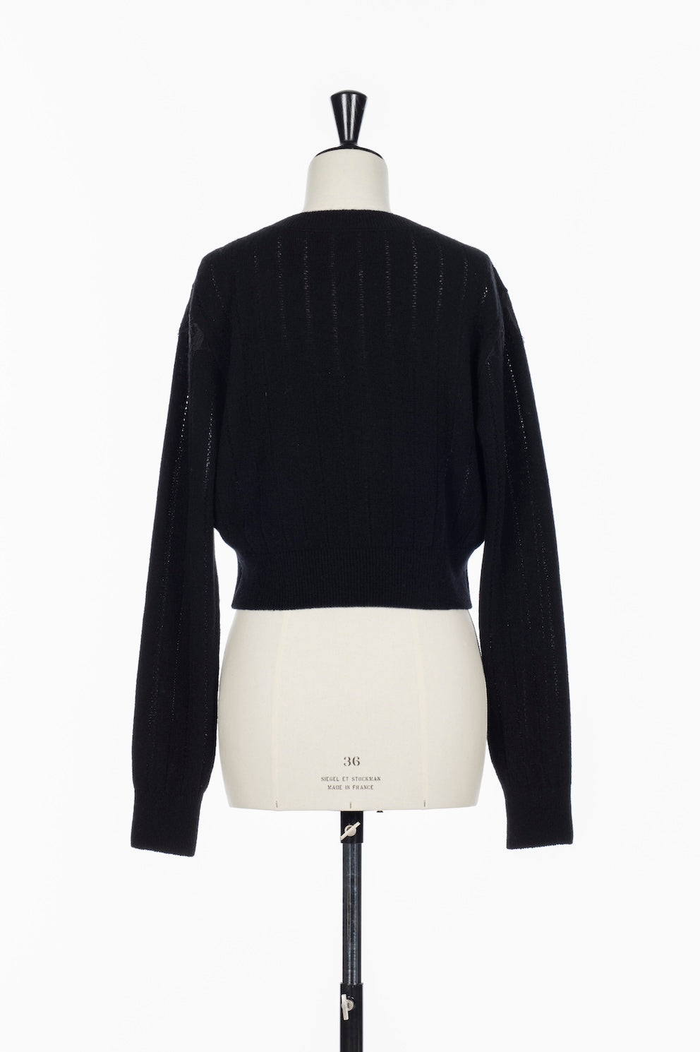 HAIRY LACE PANELED CROPPED PULLOVER - FETICO
