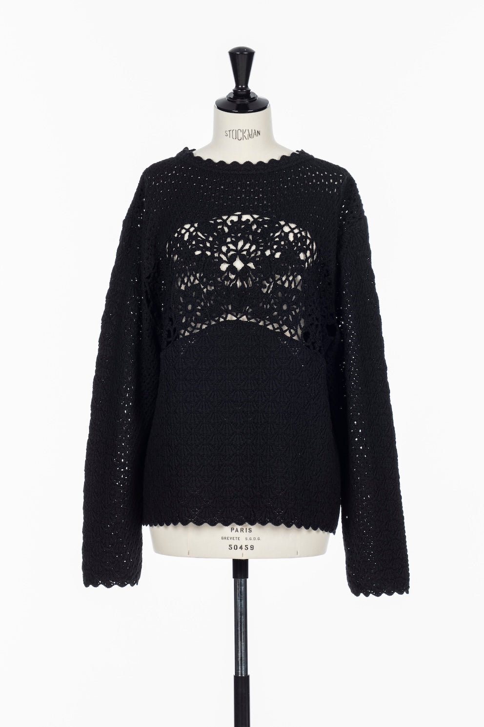 OVERSIZED MOTIF CROCHET PULLOVER - FETICO