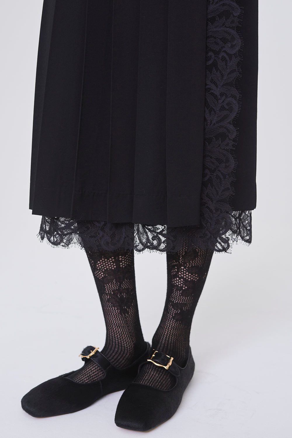 WOOL LACE KNIT TIGHTS - FETICO