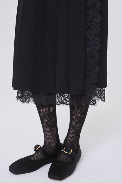 WOOL LACE KNIT TIGHTS - FETICO