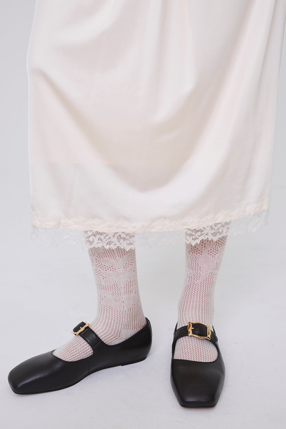WOOL LACE KNIT TIGHTS - FETICO