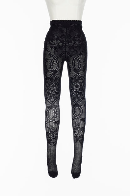 WOOL LACE KNIT TIGHTS - FETICO