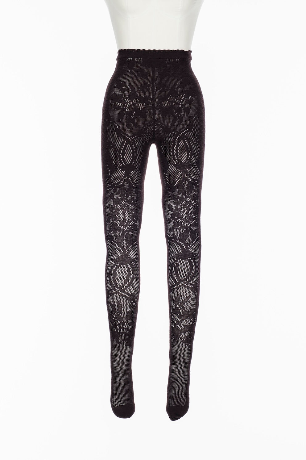 WOOL LACE KNIT TIGHTS - FETICO
