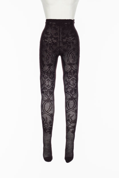 WOOL LACE KNIT TIGHTS - FETICO