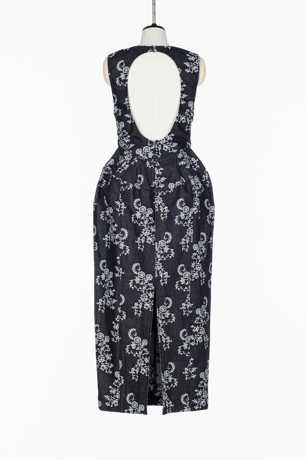 LACE JACQUARD DENIM CURVY DRESS - FETICO
