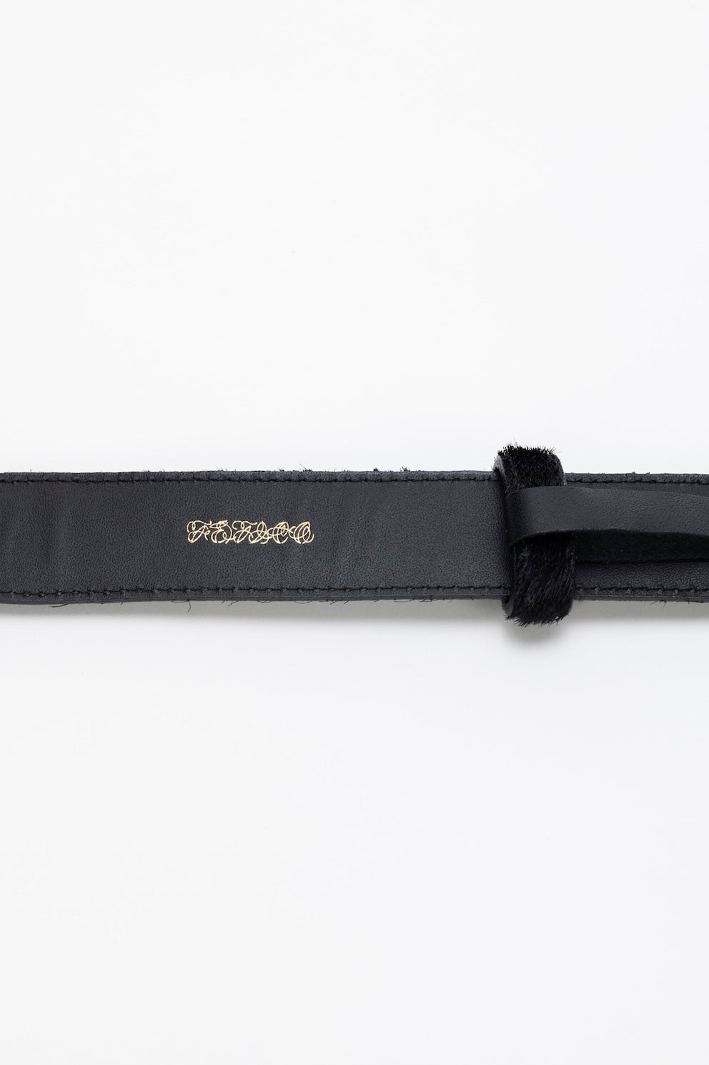 FRAMED BUCKLE COWHAIR BELT - FETICO