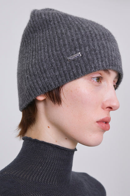 FOX BLEND RIB KNIT BEANIE - FETICO