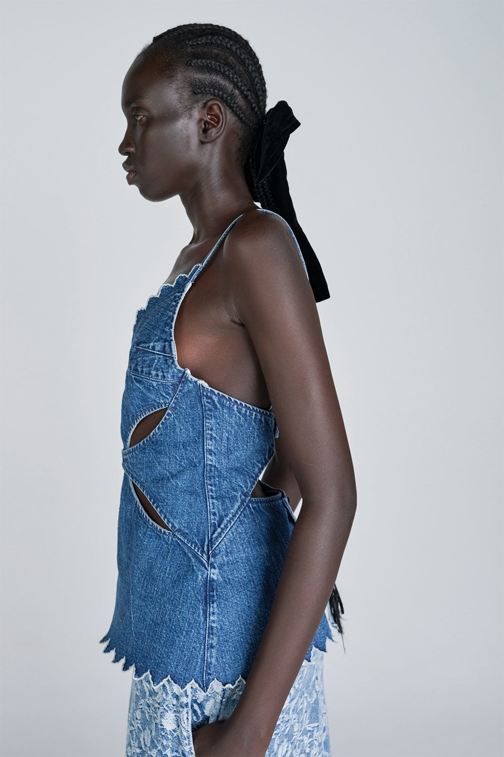 ORGANIC DENIM CUT OUT BUSTIER – FETICO Official Online Shop