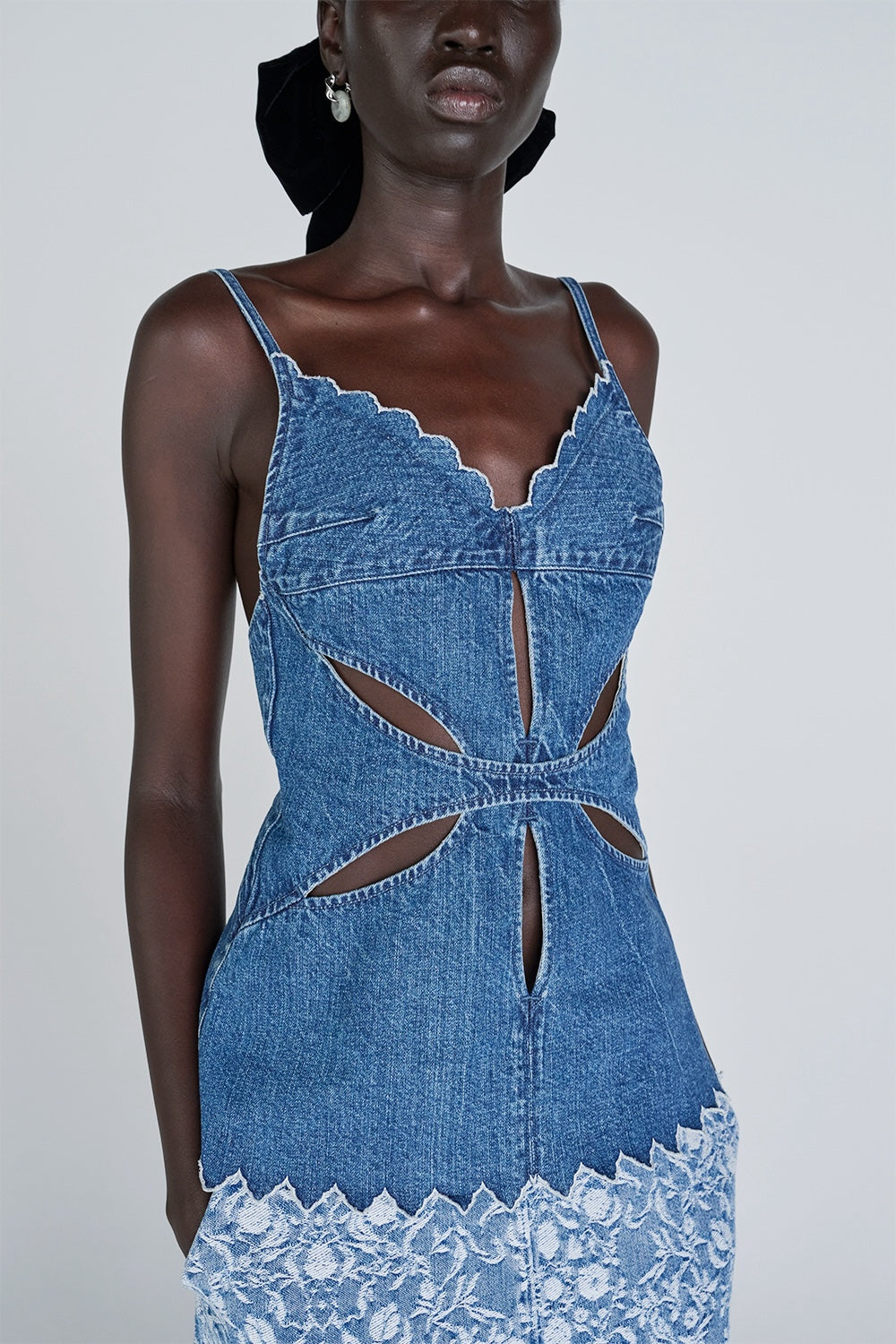 ORGANIC DENIM CUT OUT BUSTIER – FETICO Official Online Shop