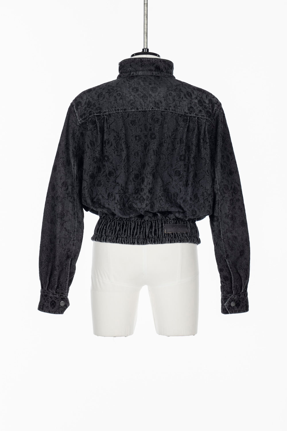 ARABESQUE FLOCKED DENIM FUNNEL NECK JACKET - FETICO