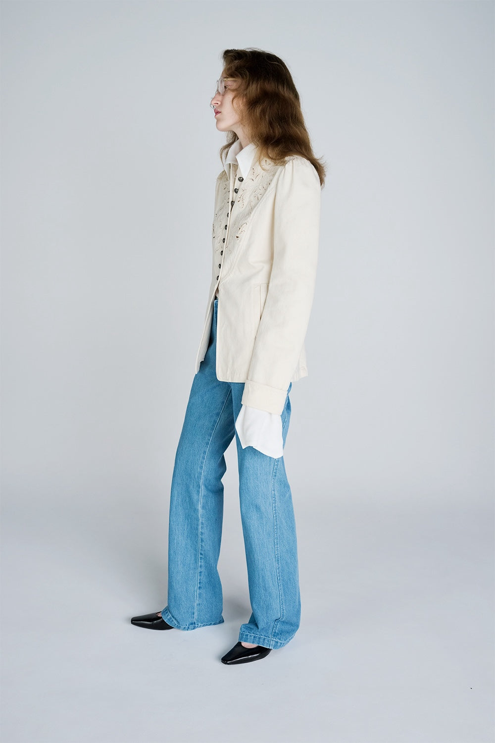 ARABESQUE EMBROIDERED DENIM JACKET – FETICO Official Online Shop