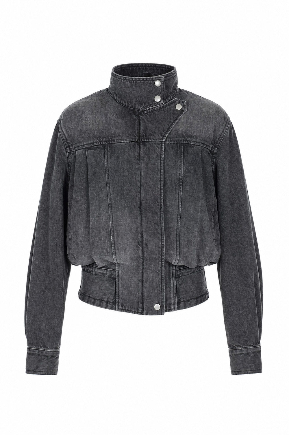 ORGANIC DENIM FUNNEL NECK JACKET - FETICO