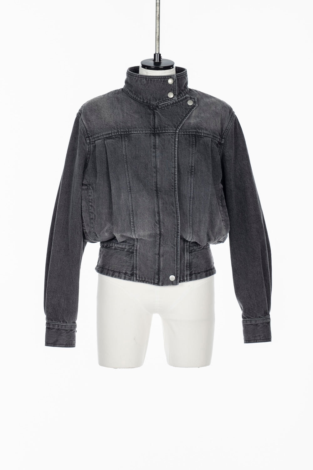 ORGANIC DENIM FUNNEL NECK JACKET - FETICO