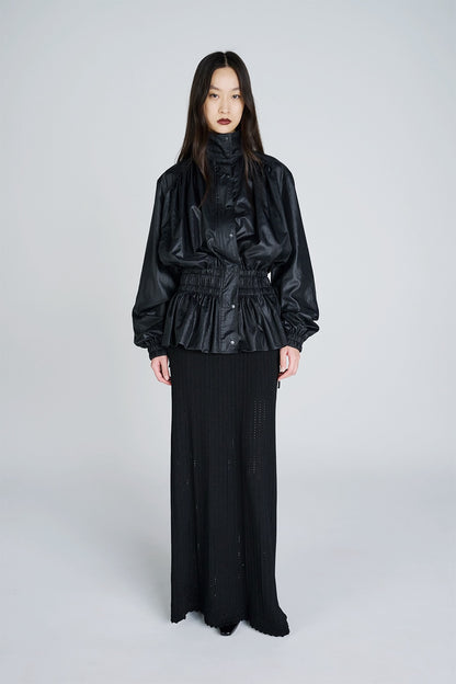 NYLON TAFFETA GATHERED BLOUSON - FETICO