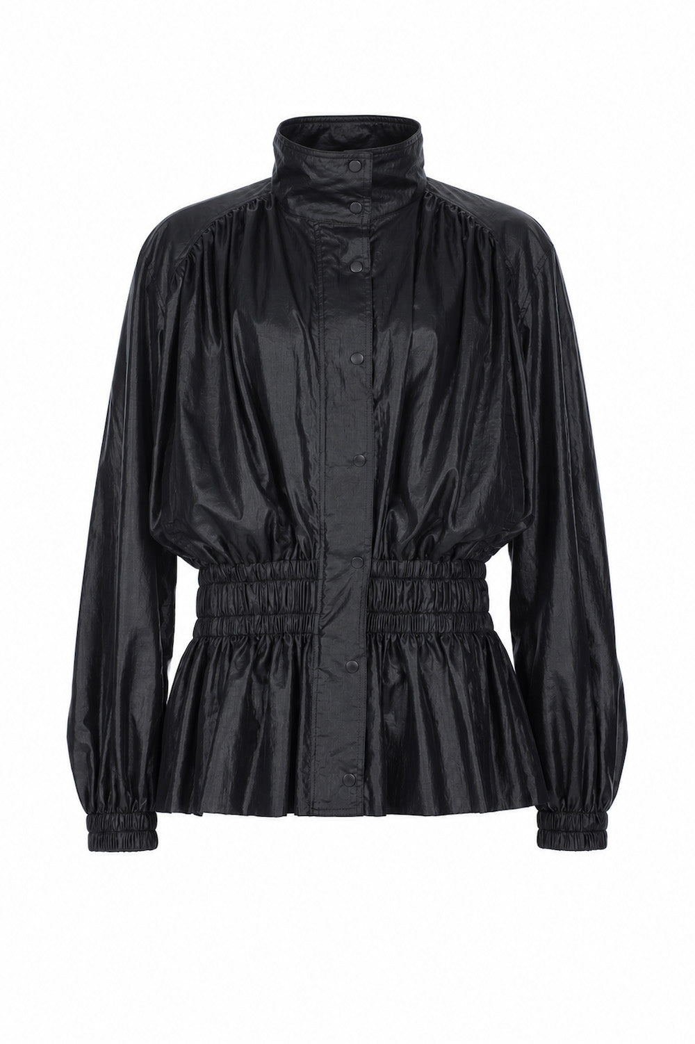 NYLON TAFFETA GATHERED BLOUSON - FETICO
