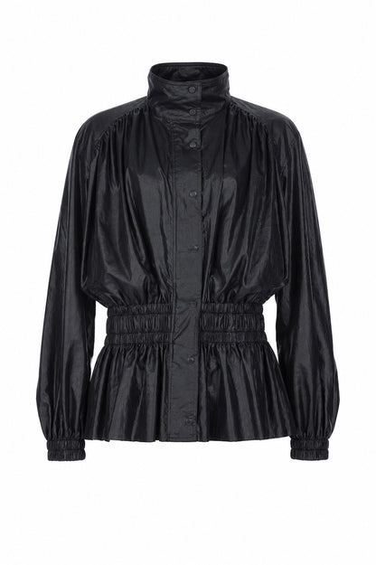 NYLON TAFFETA GATHERED BLOUSON - FETICO