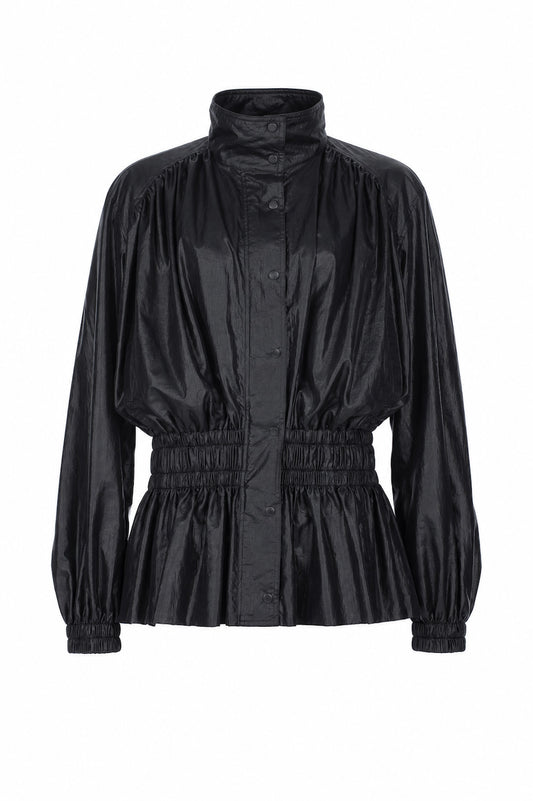 NYLON TAFFETA GATHERED BLOUSON - FETICO