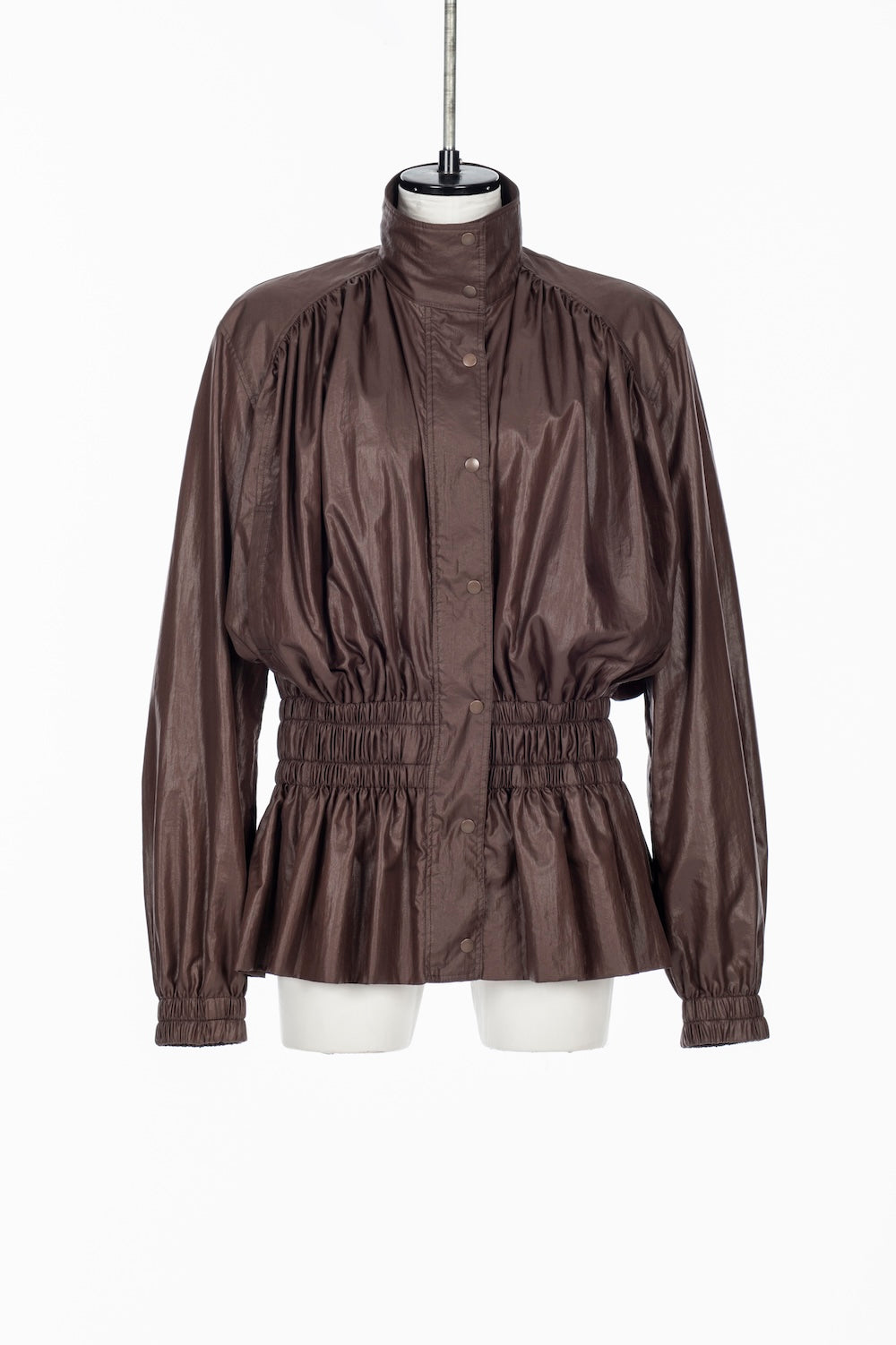 NYLON TAFFETA GATHERED BLOUSON - FETICO