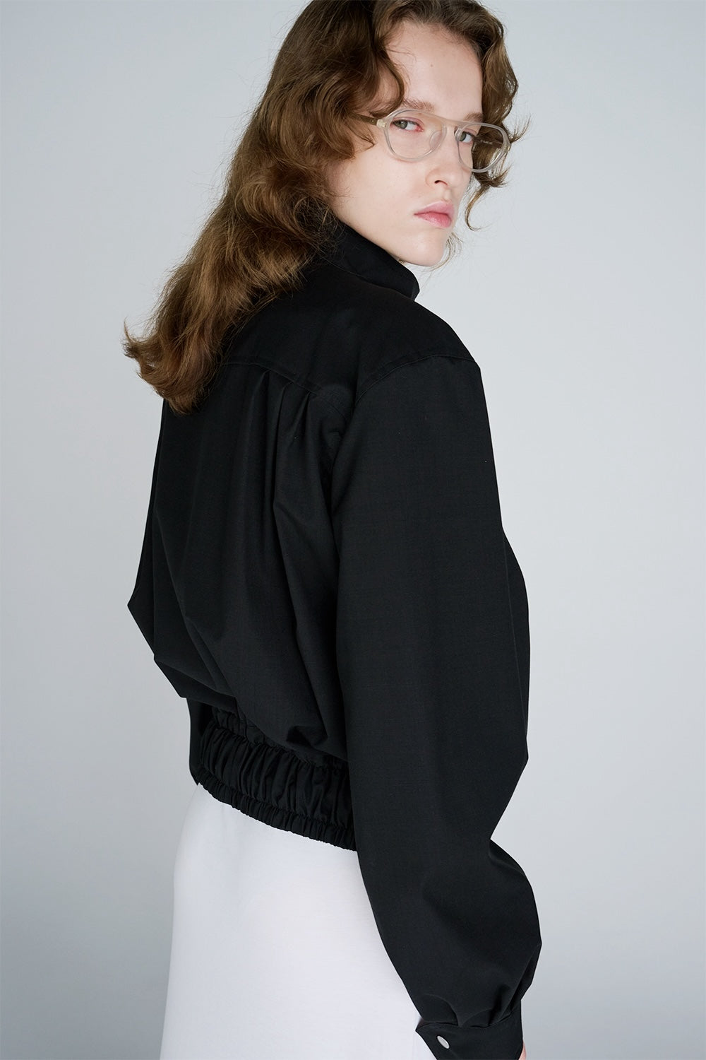 COATED BLEND WOOL FUNNEL NECK JACKET - FETICO