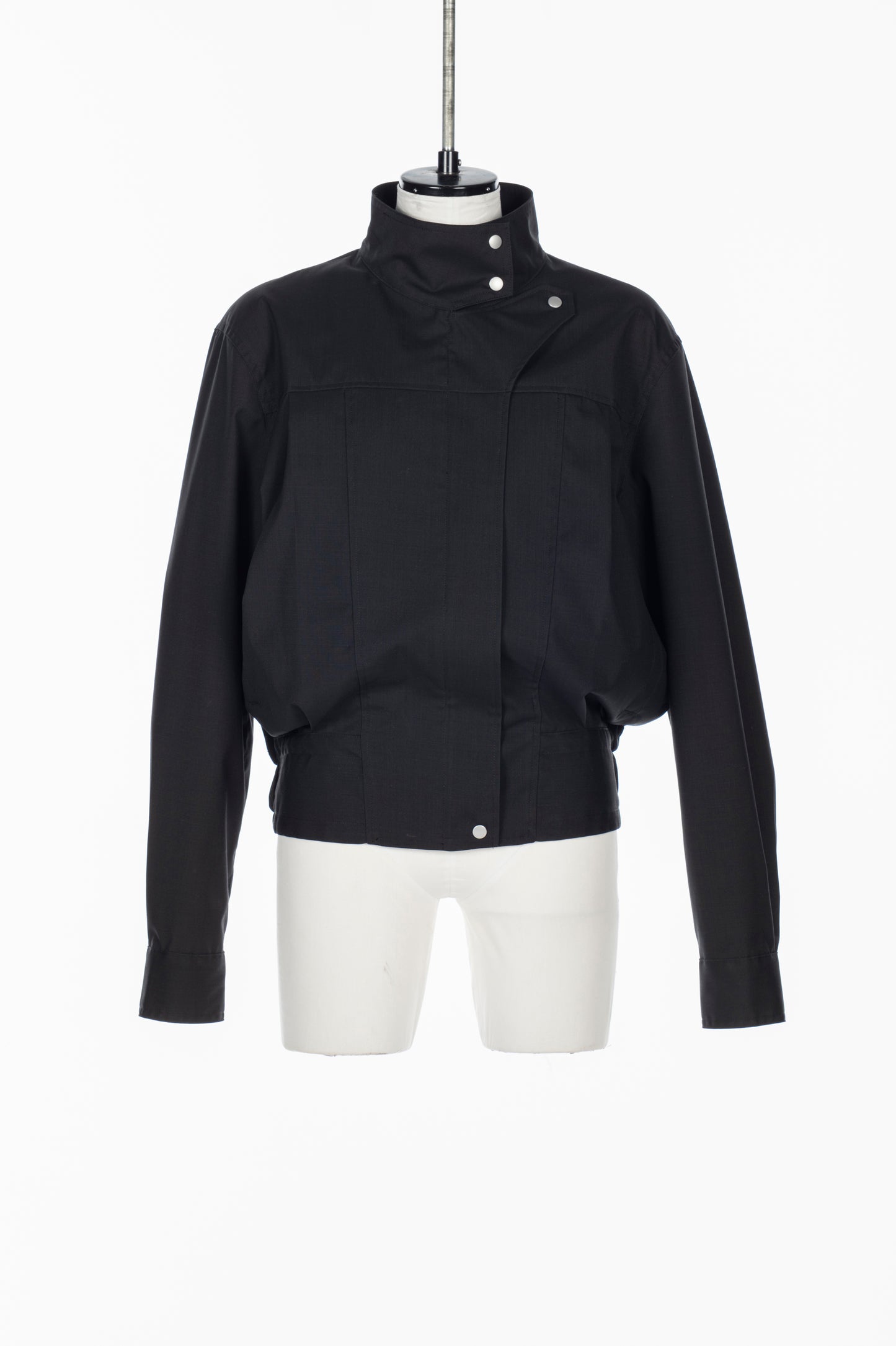 COATED BLEND WOOL FUNNEL NECK JACKET - FETICO