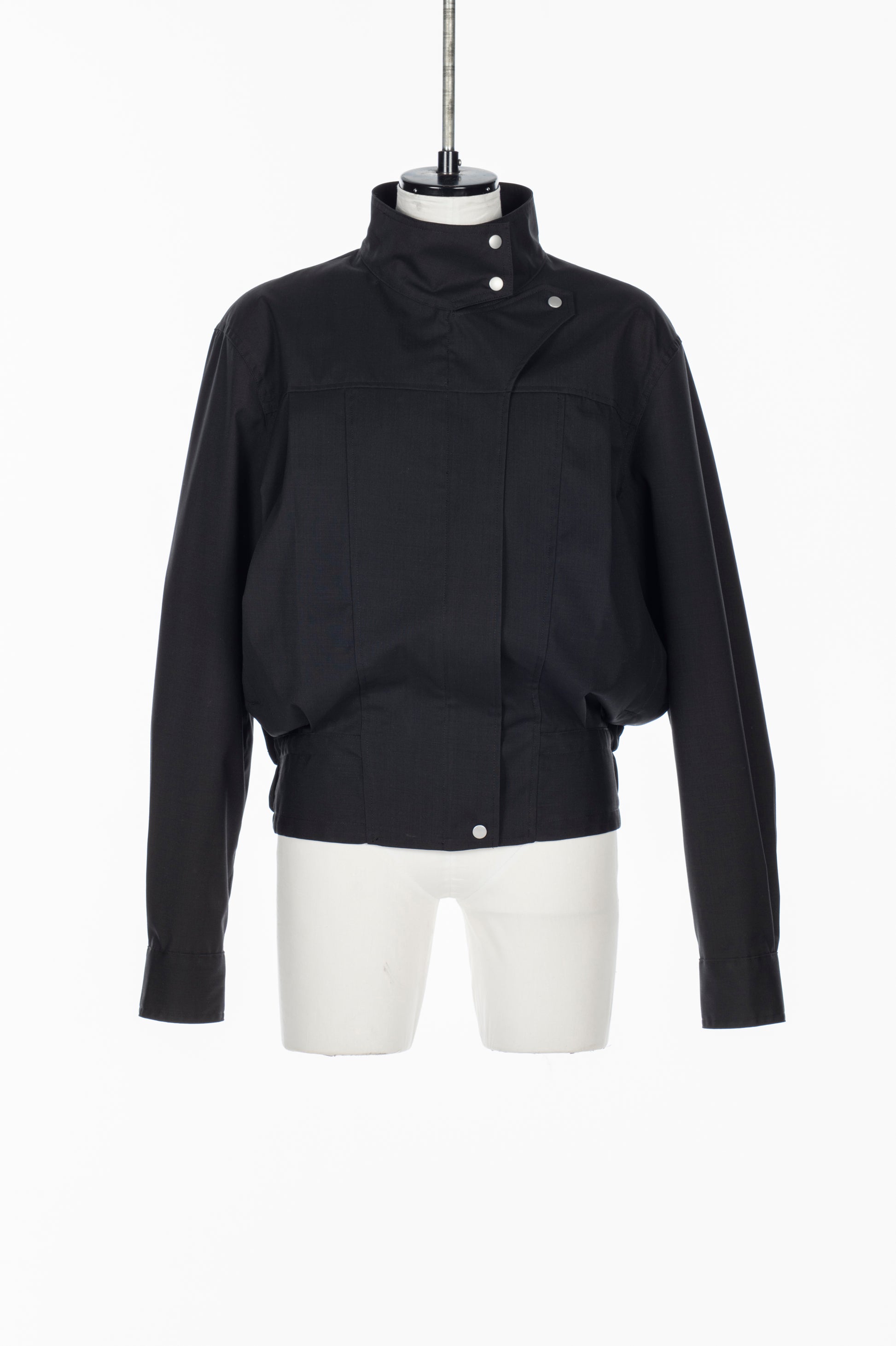 COATED BLEND WOOL FUNNEL NECK JACKET - FETICO