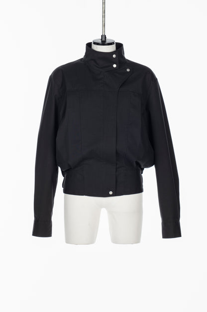 COATED BLEND WOOL FUNNEL NECK JACKET - FETICO