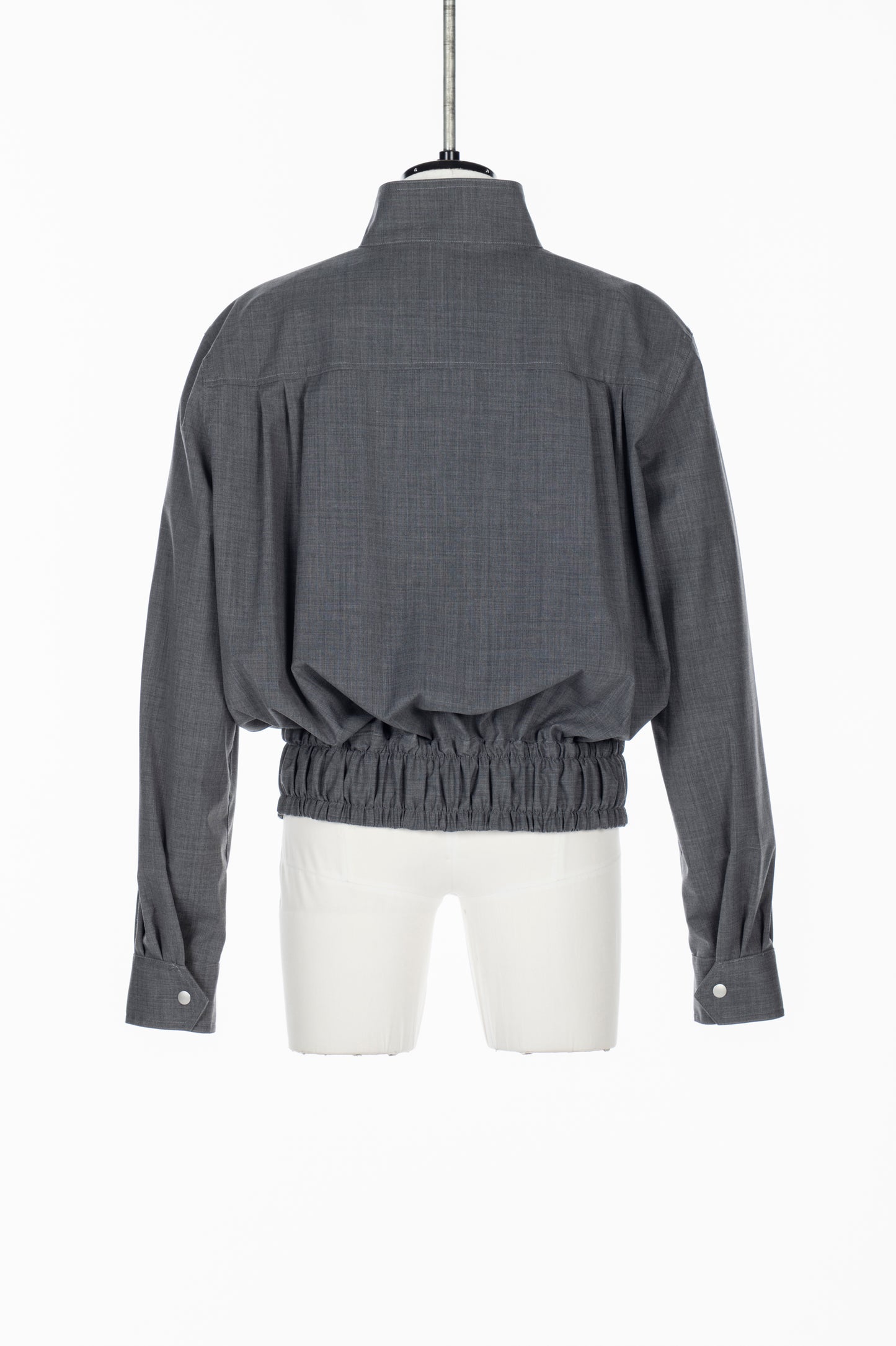 COATED BLEND WOOL FUNNEL NECK JACKET - FETICO