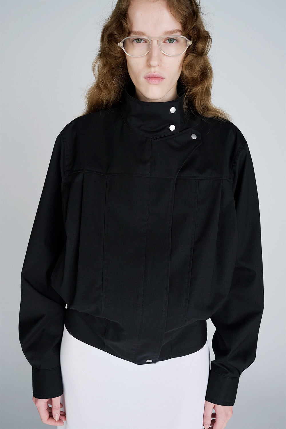 COATED BLEND WOOL FUNNEL NECK JACKET - FETICO