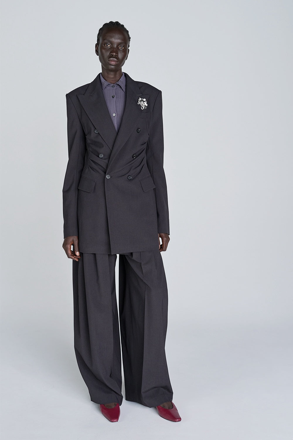 FINE WOOL DOUBLE BREASTED JACKET - FETICO