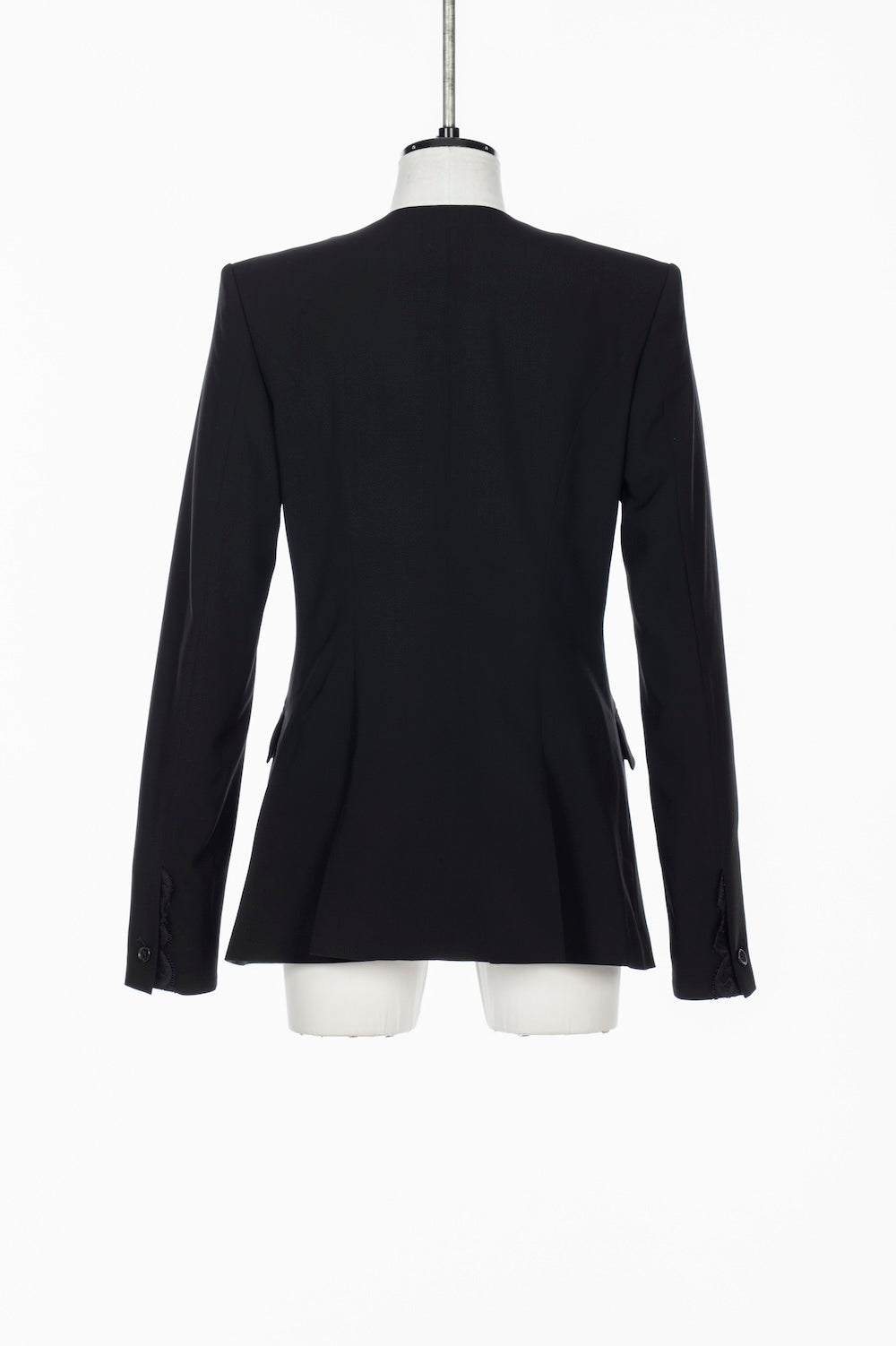 FINE WOOL COLLARLESS JACKET - FETICO