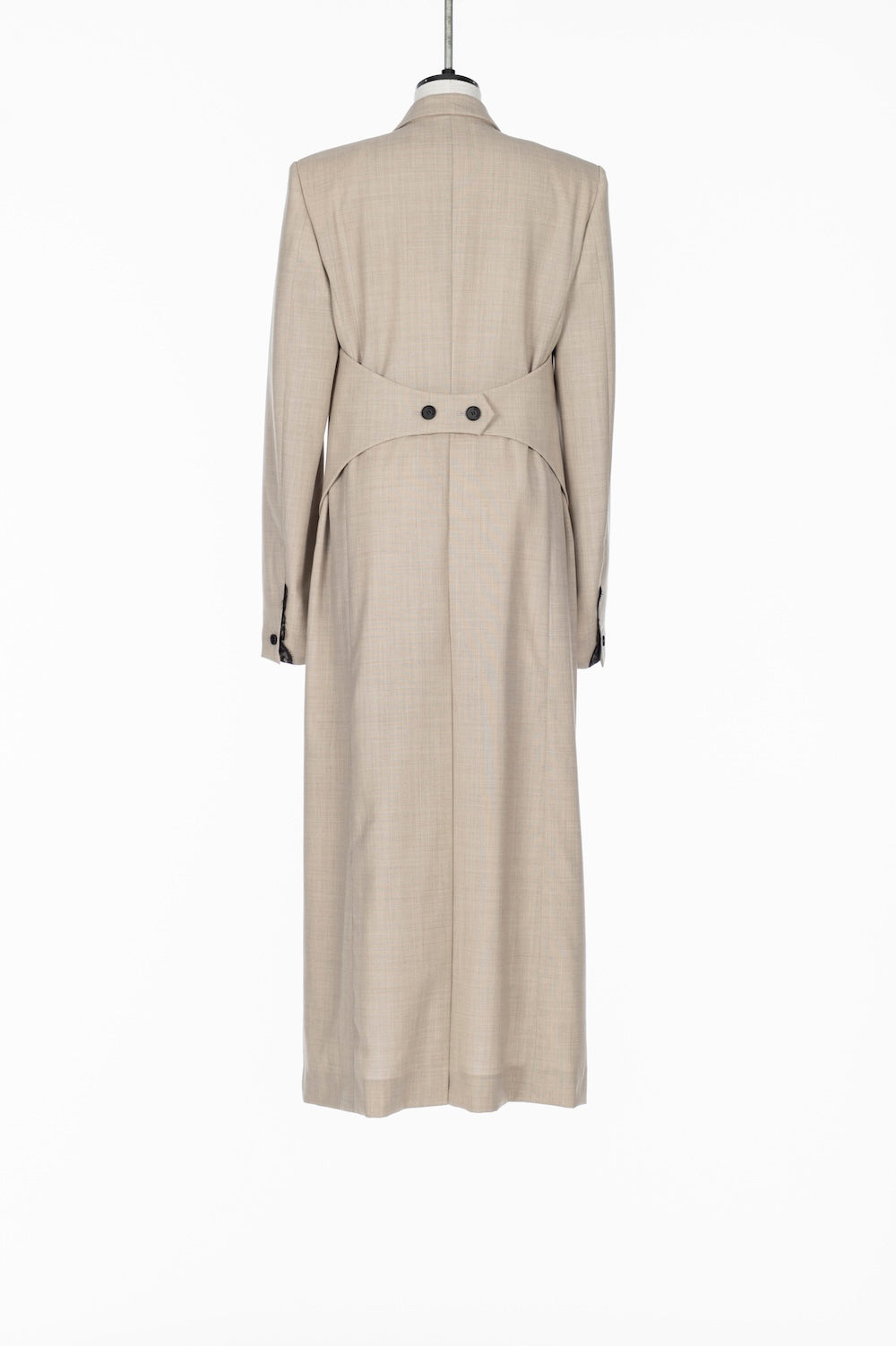 CUT OUT PEAK LAPEL WOOL COAT - FETICO