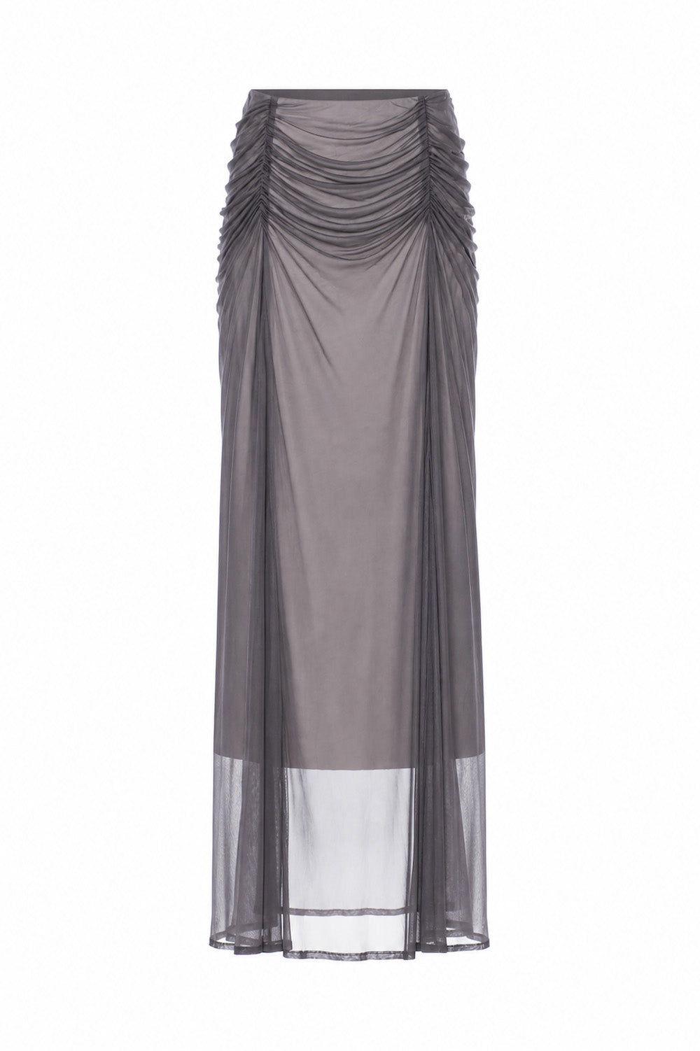 GATHERED SHEER JERSEY LAYERED SKIRT - FETICO
