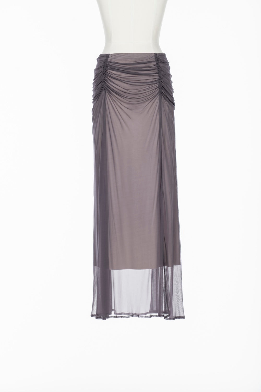 GATHERED SHEER JERSEY LAYERED SKIRT - FETICO