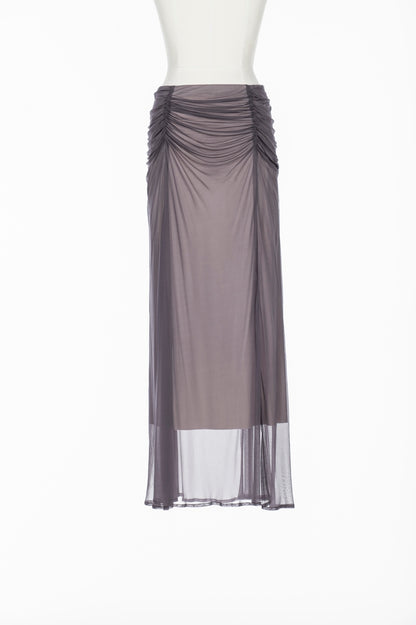 GATHERED SHEER JERSEY LAYERED SKIRT - FETICO