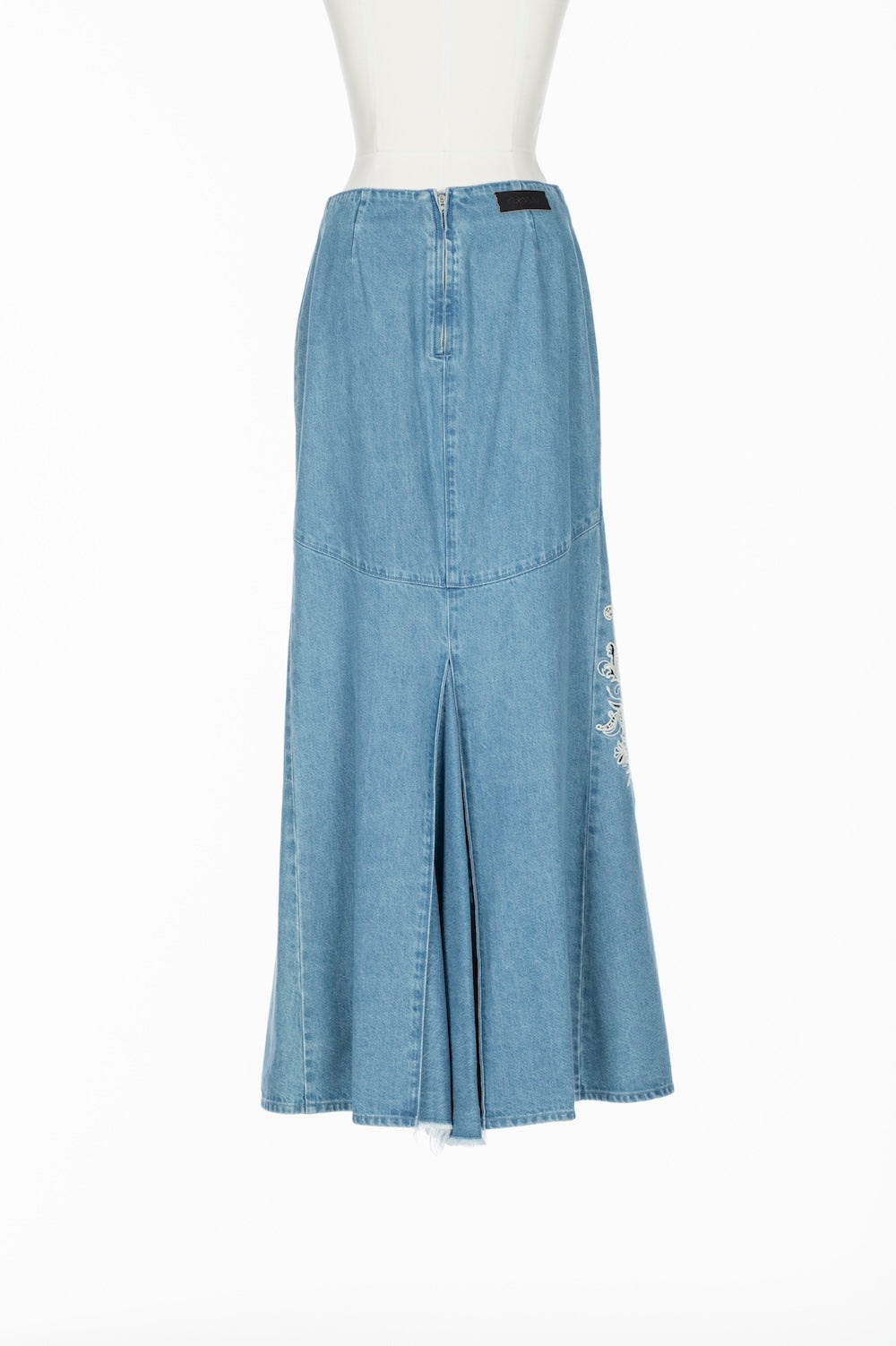 ARABESQUE EMBROIDERED DENIM SKIRT - FETICO