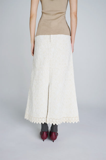 ARABESQUE JACQUARD DENIM SKIRT - FETICO